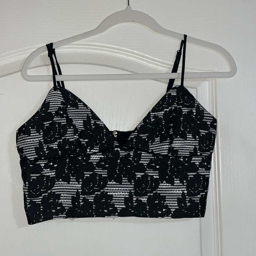 DO + BE lace crop top
